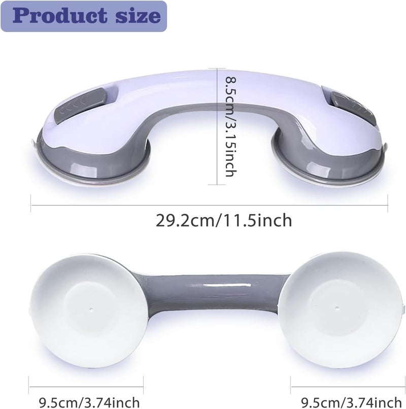 Inscool 2 Pack Grab Bars for Bathtubs & Showers - Strong Suction Shower Handle, Safety Grab Bars for Seniors & Handicap, Elderly Accessories - Image 4